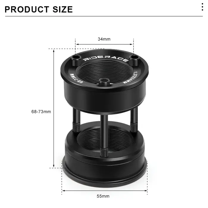 RIDERACE Kit de Conversion de support inférieur de vélo américain vers Euro 24MM BB BB68/73 adaptateur pour pièce de