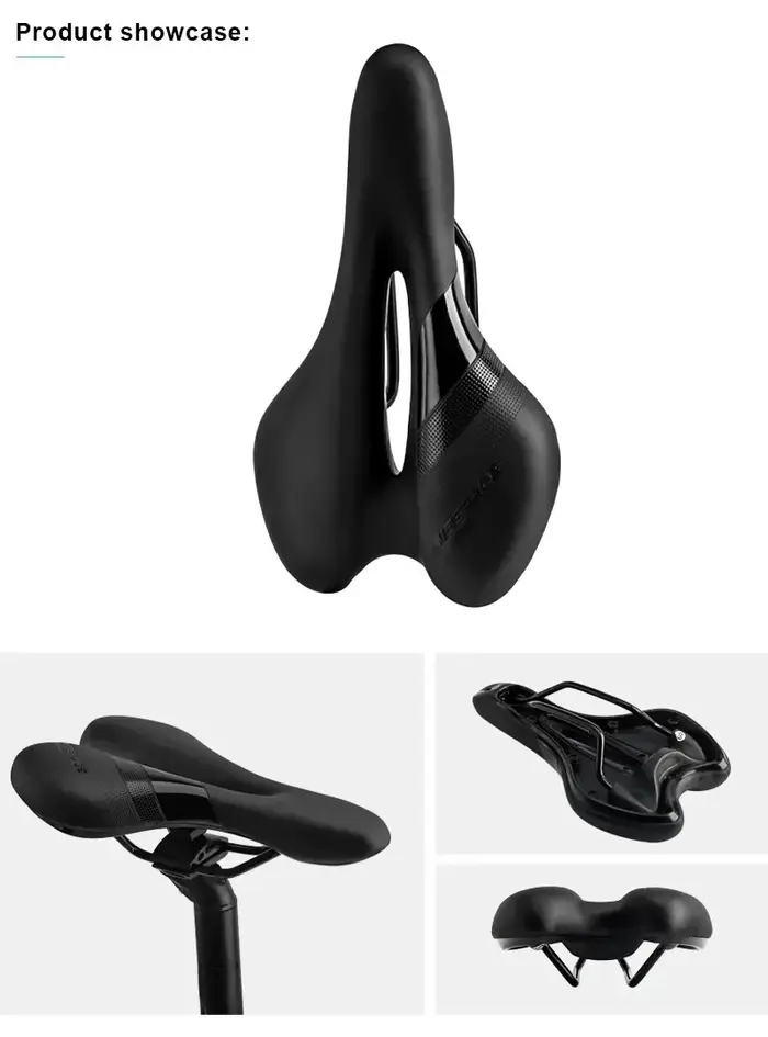Selle de vélo creuse en cuir PU pour hommes et femmes