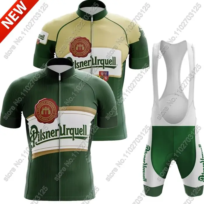 Drink Beer 2025 Maillot de cyclisme ensemble vert vêtements vélo de route chemises tchèques costume