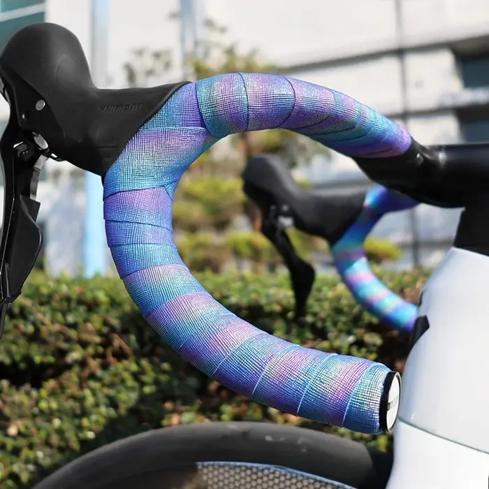 Ruban de guidon de vélo de route en cuir PU avec mousse EVA