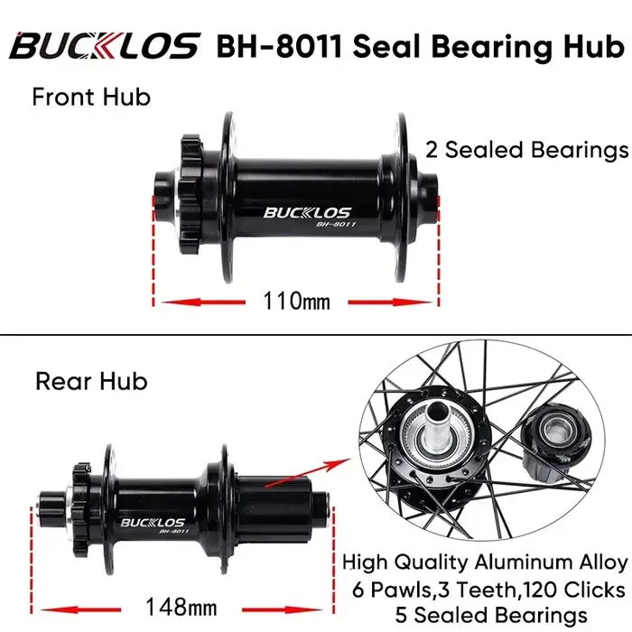 BUCKLOS roues de vélo vtt paire