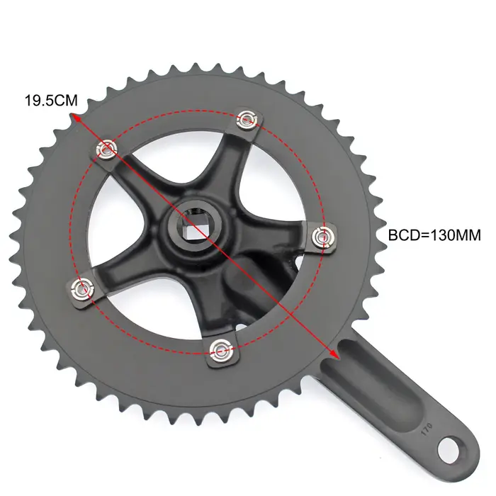 48T 44T vélo de route pédalier vitesse unique engrenage fixe