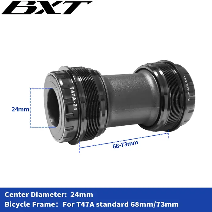 Boîtier de pédalier BXT T47A 68/73mm pour Shimano 24mm SRAM DUB 29mm Manivelle
