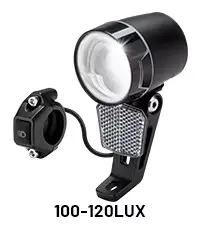 Dynamo e-bike lumière avant 100-120 LUX entrée AC 6-48V vélo 8W phare LED accessoires de vélo