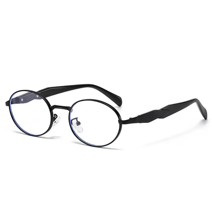 Cyclisme femme petites lunettes de soleil ovales en métal décontracté marque de mode