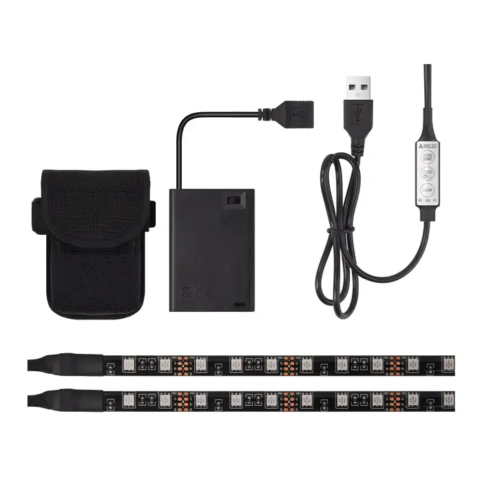 Bande lumineuse Led pour Scooters et vélos, feux d'avertissement de sécurité, alimentés par batterie