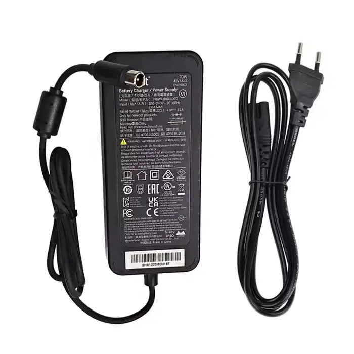 Chargeur d'origine 70W pour Scooter électrique Ninebot E3 E3 Plus E3 Pro
