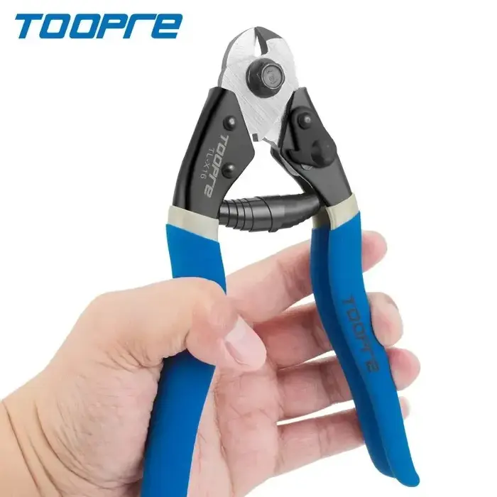 Pince multifonctionnelle TOOPRE en acier allié au chrome vanadium pour réparation de câbles de frein et vitesse VTT bleue ou rouge