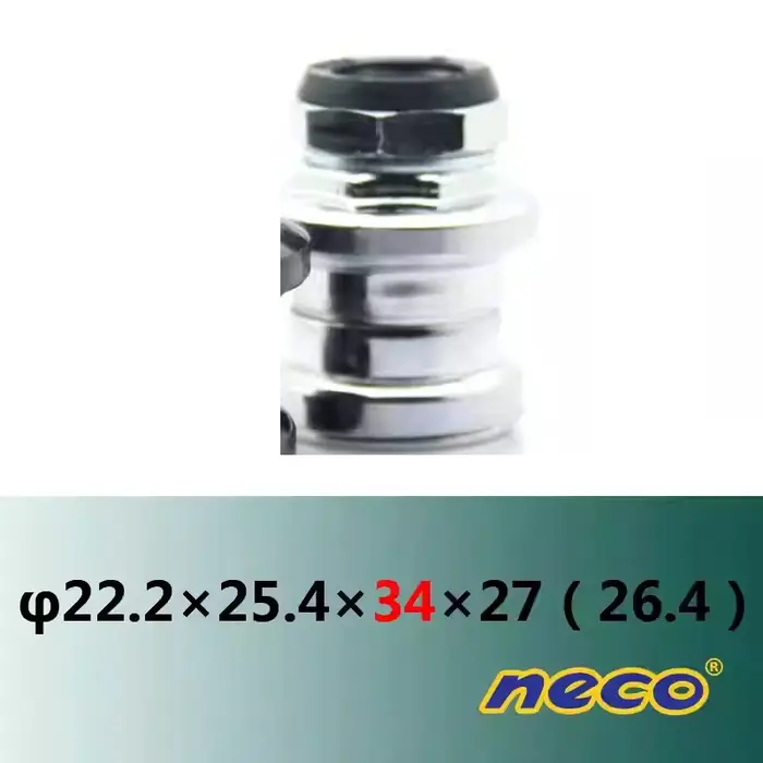 Casque de vélo fileté NECO 34 mm | Fourche 1" (25,4 mm) | Tige de 22,2 mm | Course de couronne