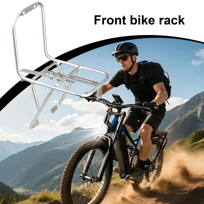 Porte-bagages avant de vélo en alliage d'aluminium