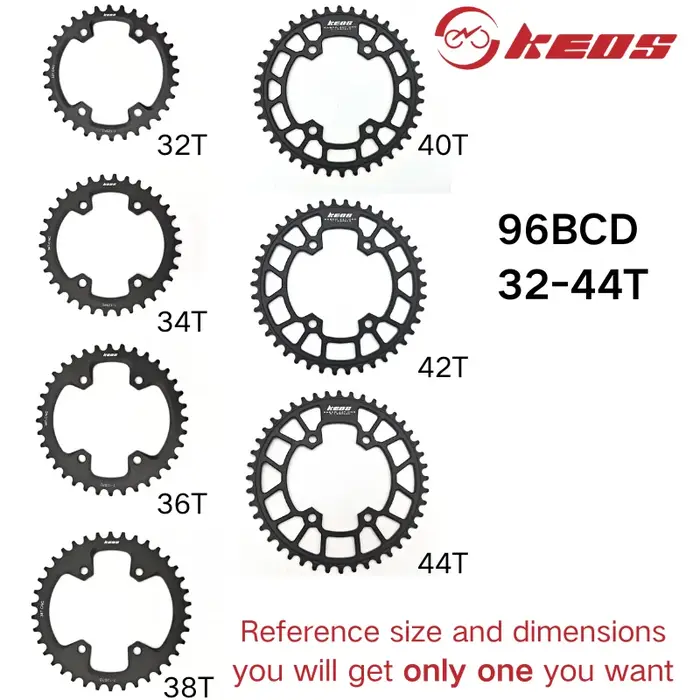 DECKAS 96BCD plateau rond/Ova vtt 32T 34T 36T 38T pièces de plaque de couronne pour Shimano M6000 M7000 M8000 M4100