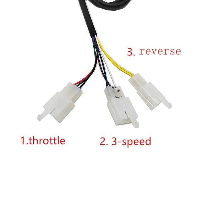 Accélérateur de torsion 3 vitesses pour vélo électrique scooter tricycle haute tension 12V à 96V poignée contrôle vitesse vert clair avec marche arrière