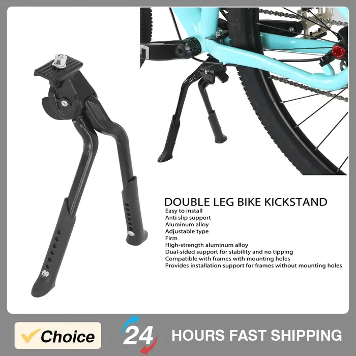 Béquille de vélo à Double jambe Cent Mount avec 7 trous
