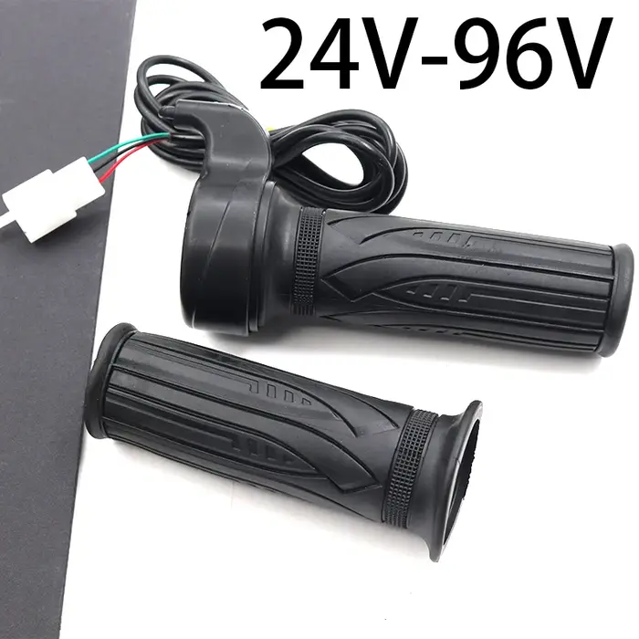 1 paire d'accélérateur 24V 36V 48V 60V 72V 84V 96V, poignée à gaz torsadée pour vélo électrique/vélo