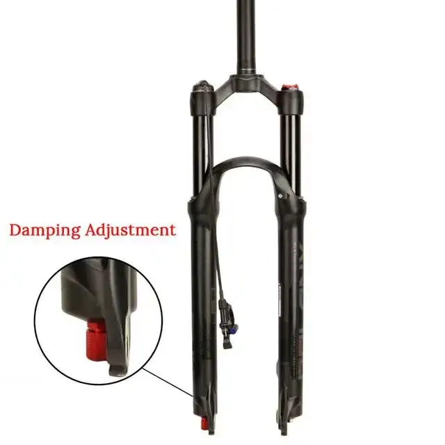 Fourche à air pour vélo Bolany avec réglage du rebond