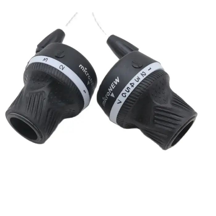 Manettes de vitesse pour vélo VTT et route Micronew 21 vitesses système de dérailleur torsion pour guidon 22,2 mm avec poignées confortables en plastique robuste