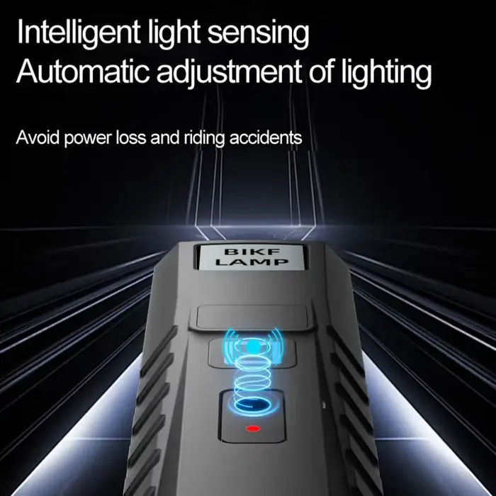 Lumière de vélo rechargeable par USB - Phare à détection automatique