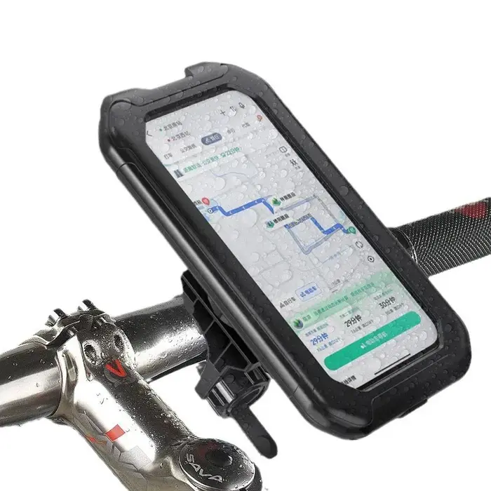Support de téléphone portable étanche pour vélo électrique d'extérieur 360° °   Support de téléphone