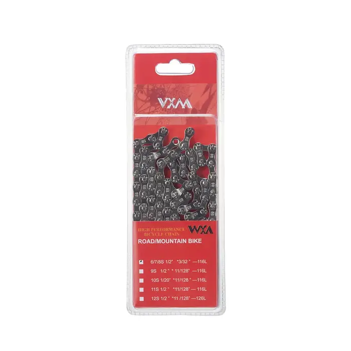 Chaîne de vélo 116 maillons 1/2 "X3/32" pour vélo de route de montagne monobloc 6/7/8/9/10/11/12 vit