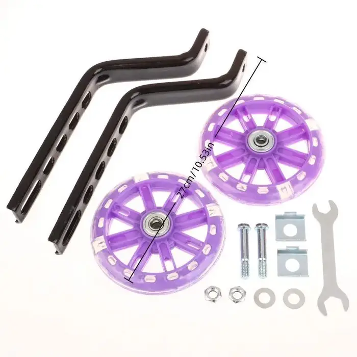 1 paire de roues renforcées pour vélo d'enfant 12-20 pouces, résistantes à l'usure, roues d'entraînement professionnelles, installation facile