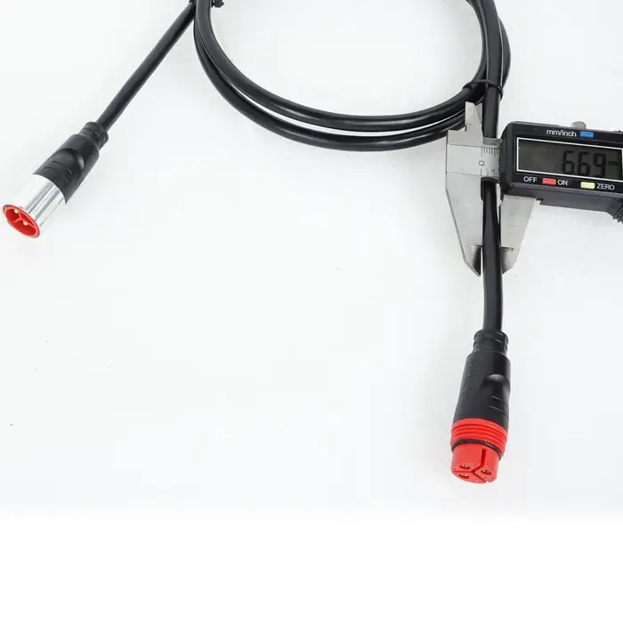 Câble de moteur pour vélo électrique 9 broches 500-2000W 140cm avec connecteur étanche fileté