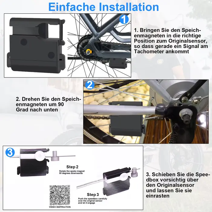 E-Bike Speedbox, Speedbox pour Vélo électrique par CPU 50 Km/h