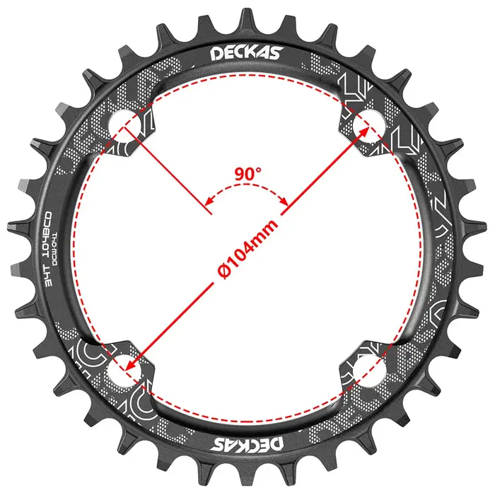 Deckas 104BCD rond étroit large plateau vtt VTT vélo