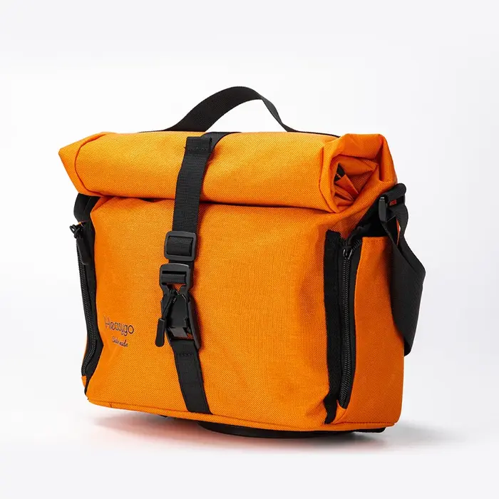 Heasygo 2517 sac de vélo adapté au vélo pliant Brompton Dahon avec nez de cochon, sac multifonctionnel étanche de grande capacité 7-10L