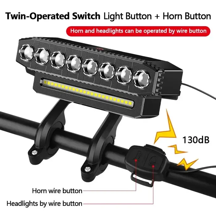 Feu avant de vélo à 5/8 LED