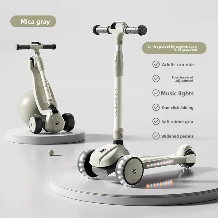 Trottinette pliable et réglable pour enfants de 3 à 12 ans, cadeau pour garçons et filles, trottinette à trois roues, trottinette pour enfants