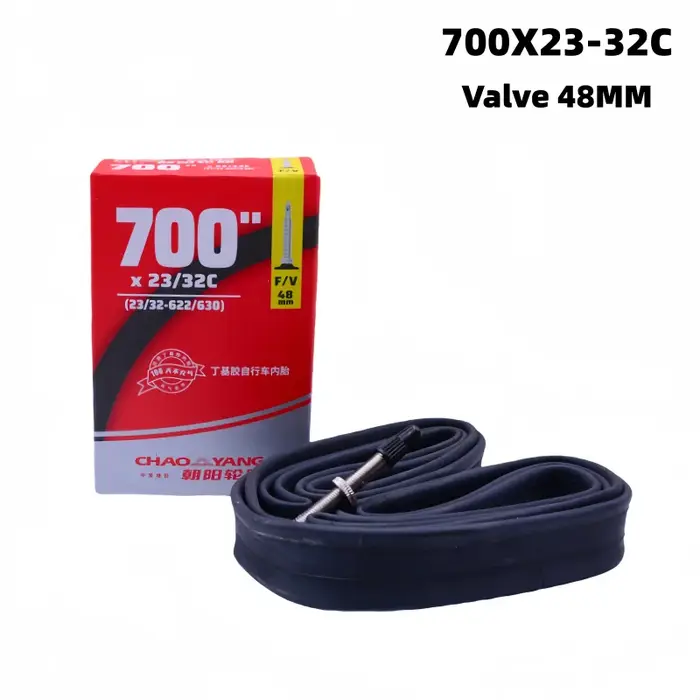 Chambre à air de vélo de route CHAOYANG 700c 700x23/32C en caoutchouc, valve Presta, longueur de val