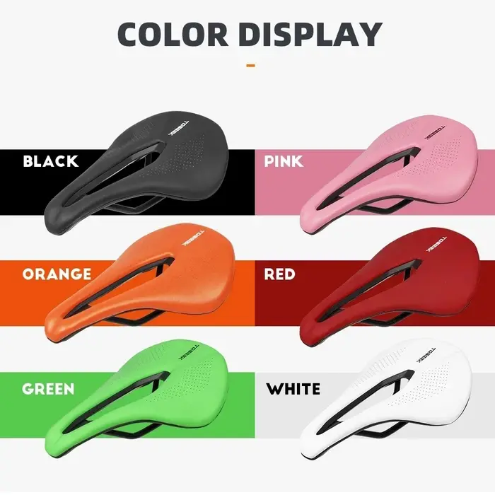 Selle de vélo VTT TOSEEK TS60 confortable avec rembourrage EVA et cuir microfibre pour homme sport urbain et montagne