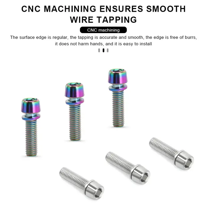 Boulon de tige de vélo coloré M5 * 18mm