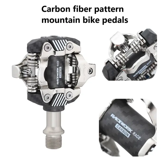 Pédales de vélo VTT en fibre de carbone RACEWORK