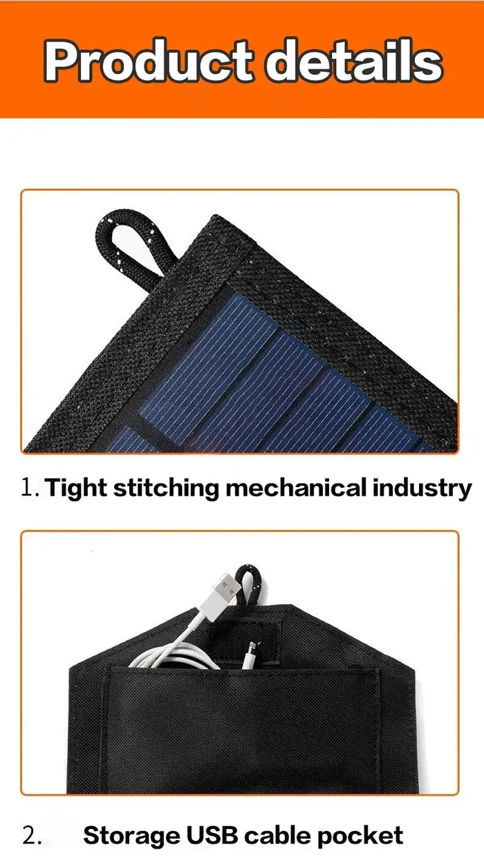 4 fois 100 W panneau solaire pliable 20 w/h panneaux solaires portables chargeur rapide USB 5 V DC