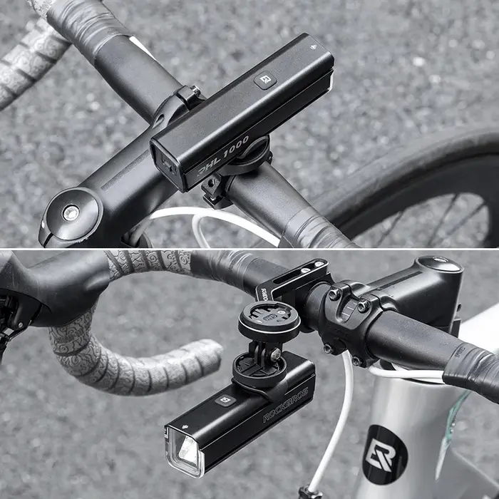 ROCKBROS-Lampe de vélo étanche à la pluie, lampe frontale VTT, lampe de sauna, aluminium, lampe de p