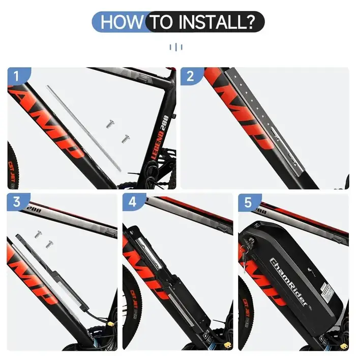 Support de montage de batterie pour vélo électrique cadre tube inférieur gris clair adaptateur sécurisé pour accessoires de vélo électrique