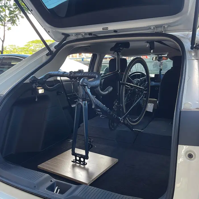 Support de fourche de vélo en alliage d'aluminium noir à dégagement rapide pour transport voiture SUV et camion VTT route
