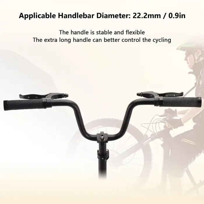 Guidon de vélo de route pliant en alliage d'aluminium extra long
