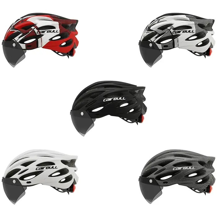 Casque de vélo Cairbull Casques de montagne ultralégers moulés intergralement avec lunettes à visière amovible
