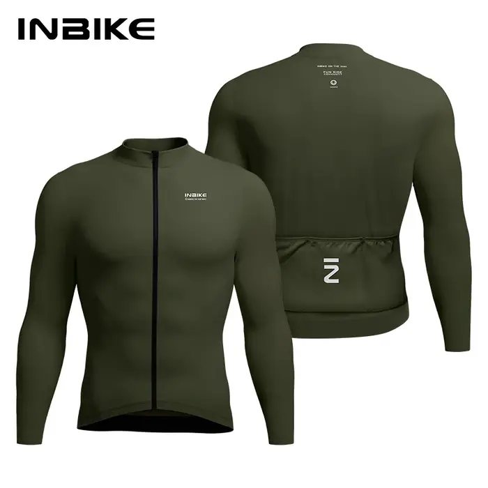 INBIKE 2025 hiver homme maillot de cyclisme à manches longues thermique polaire vélo maillot vtt vêt