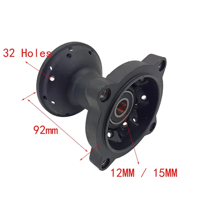 Jantes en acier 12MM/15MM, moyeu avant 10 12 14 17 pouces et roue arrière 10 12 14 pouces pour moto tout-terrain, pit bike, motocross