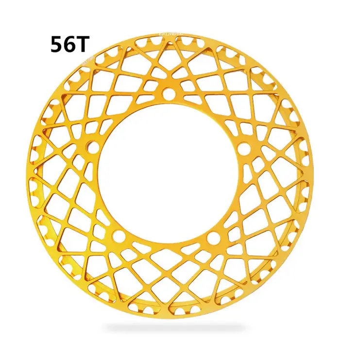 Pignon simple en alliage d'aluminium 53 56 58T Spider BCD 130MM pour vélo pliant