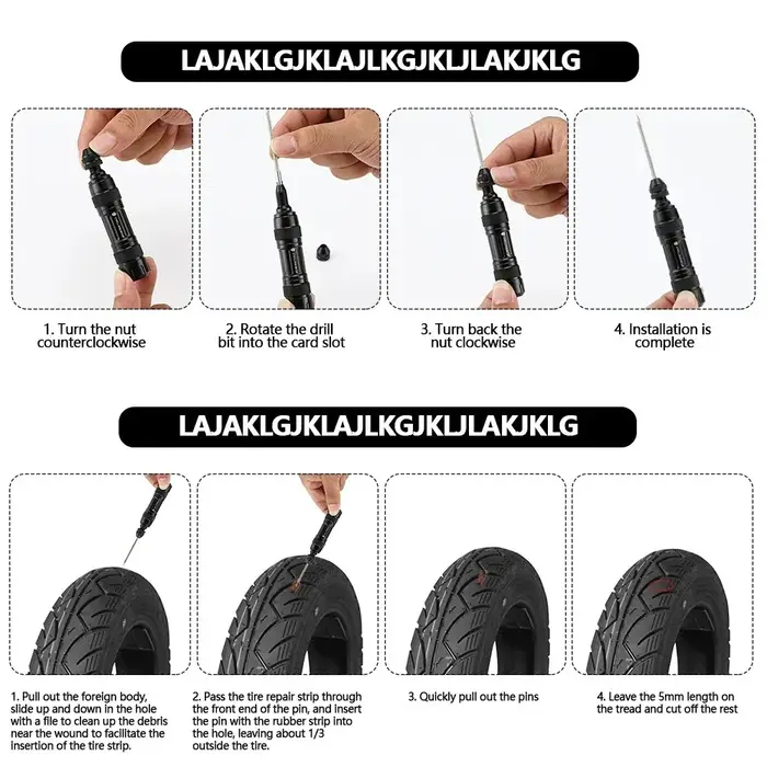 Kit d'outils de réparation de pneus de vélo