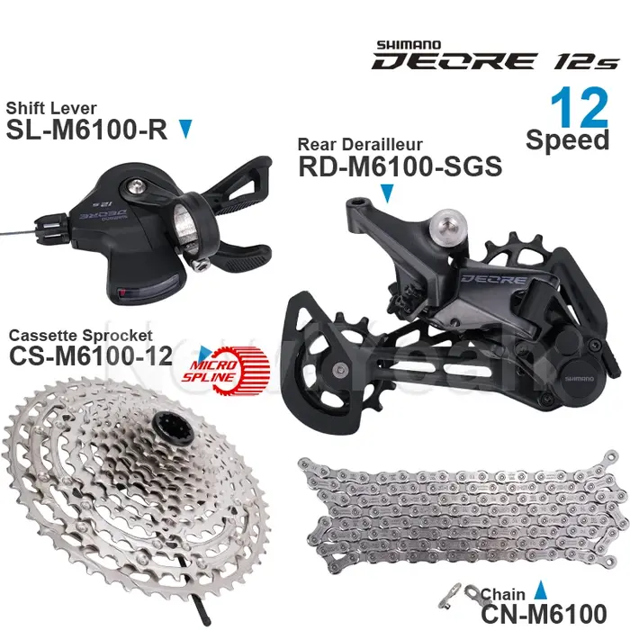 WinterMANO DEORE M6100 Groupe Shifter SL-M6100 Dérailleur Arrière RD-M6100 Cassette Pignon CS-M6100 CN-M6100 12 vitesses Original