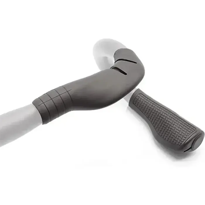 Poignées de guidon en caoutchouc ergonomiques pour vélo de route gravier et fixie avec régulateur de vitesse et amorti vibrations confortables