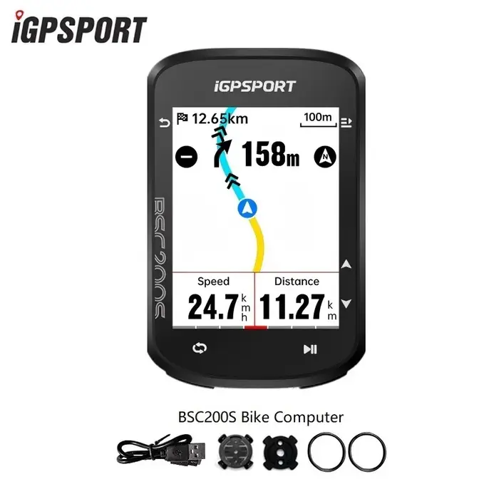 Ordinateur de vélo GPS IGPSPORT BSC200S, navigation d'itinéraire, écran couleur, compteur de vitesse