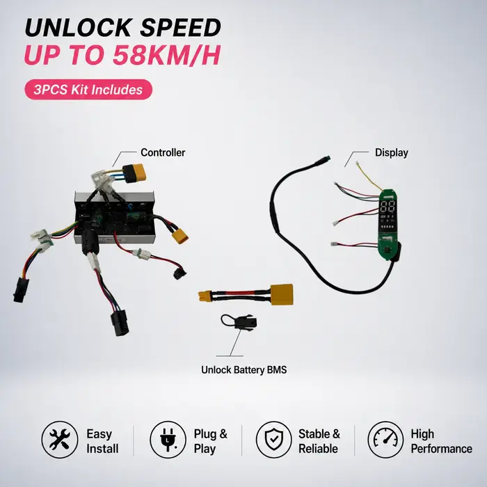 Kit de Contrôleur pour Trottinette Électrique Xiaomi 4 Ultra : Déverrouillage de la Vitesse, Réglage