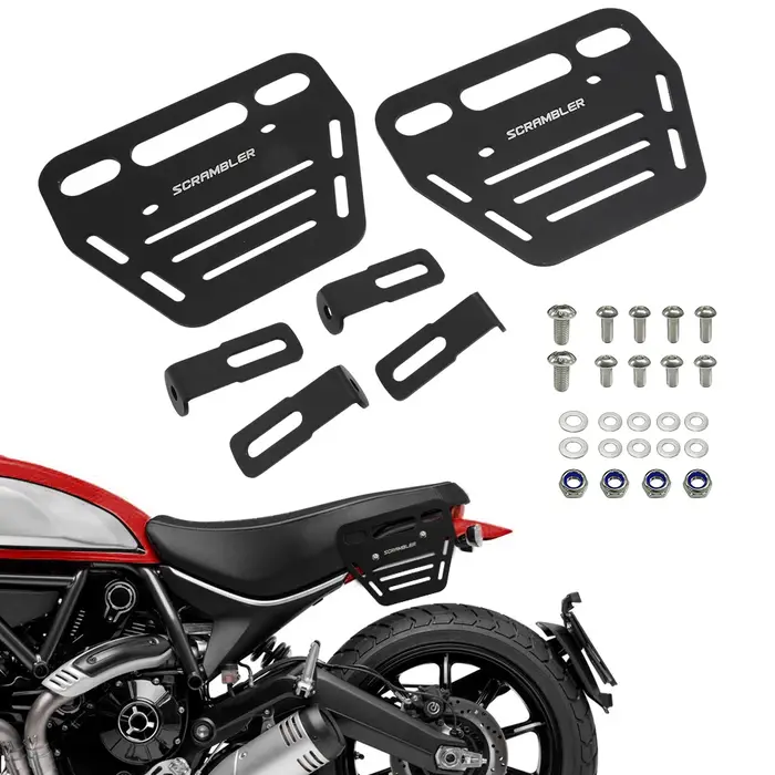 Porte-bagages latéral pour moto