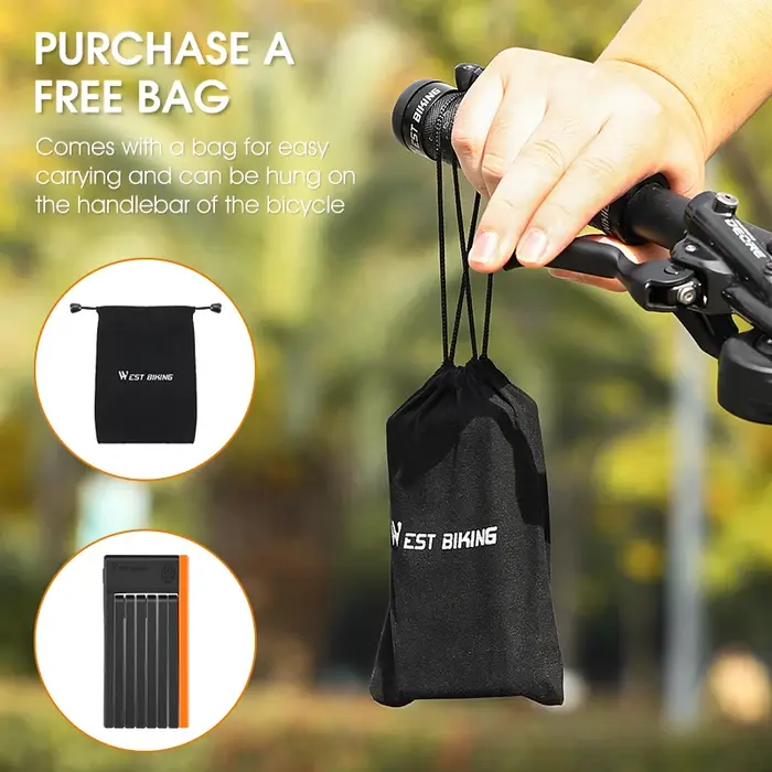 WEST BIKING – serrure de vélo pliable